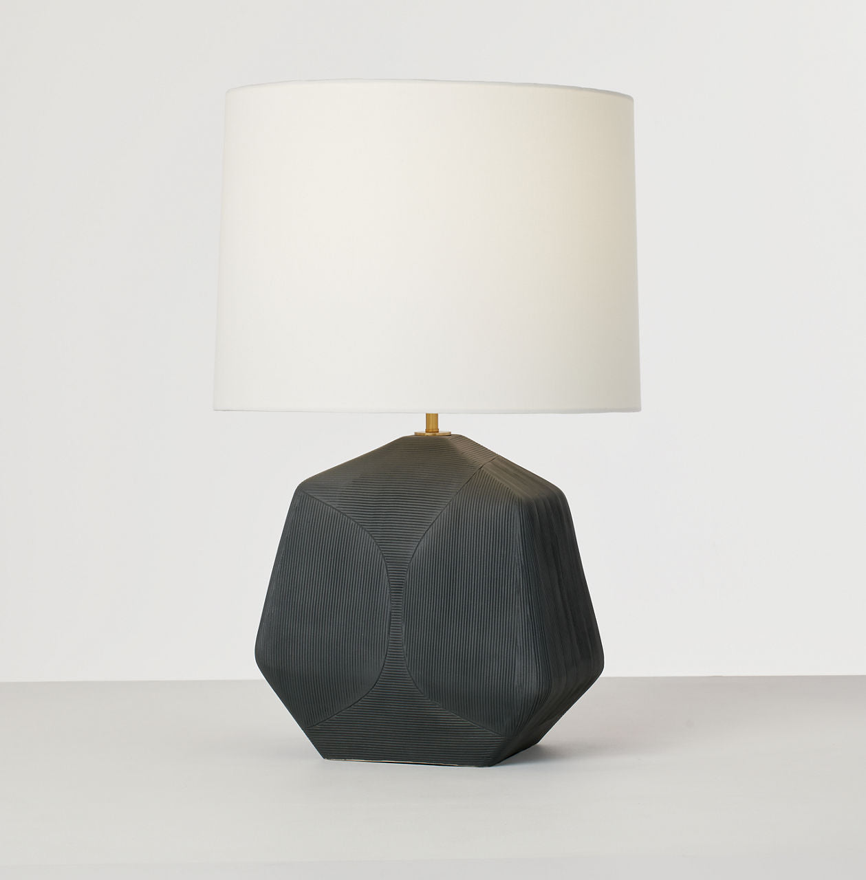 Tallulah Medium Table Lamp Rough Black Ceramic Bulbs Inc