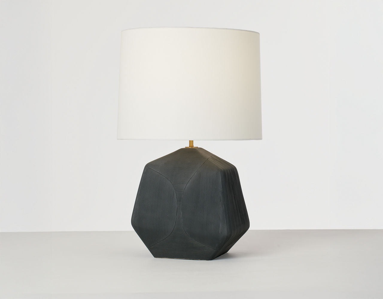 Tallulah Medium Table Lamp Rough Black Ceramic Bulbs Inc