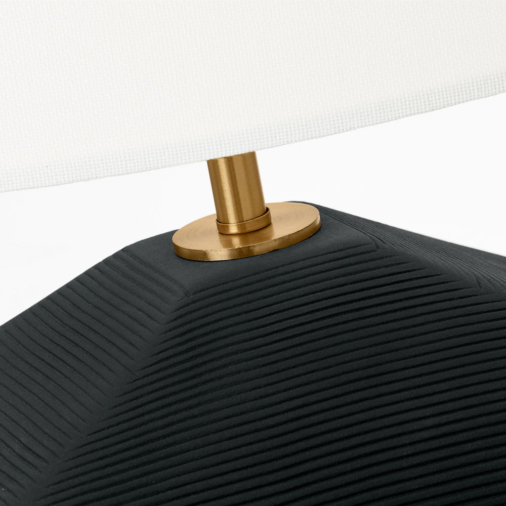 Tallulah Medium Table Lamp Rough Black Ceramic Bulbs Inc
