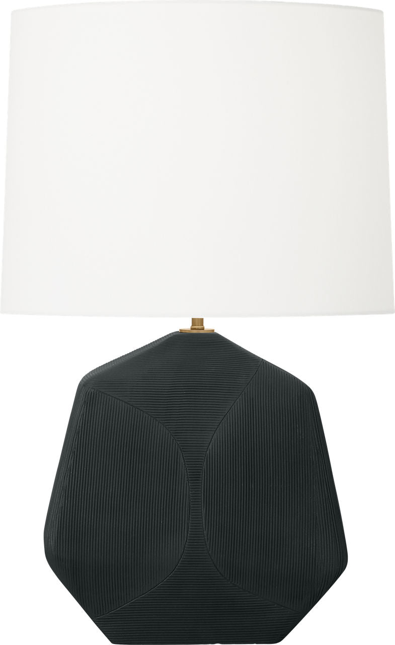 Tallulah Medium Table Lamp Rough Black Ceramic Bulbs Inc