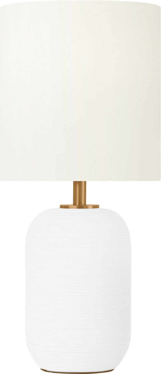 Fanny Small Table Lamp Matte White Ceramic Bulbs Included