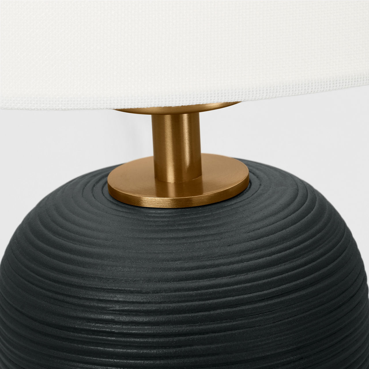 Fanny Small Table Lamp Rough Black Ceramic Bulbs Inc