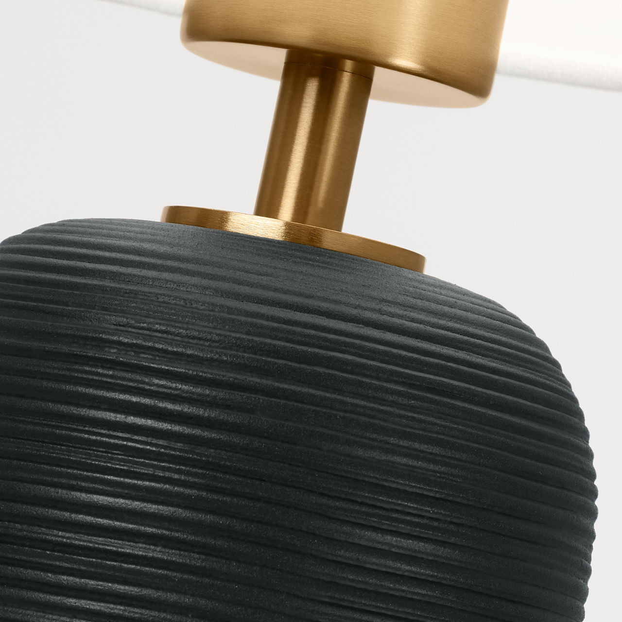 Fanny Small Table Lamp Rough Black Ceramic Bulbs Inc