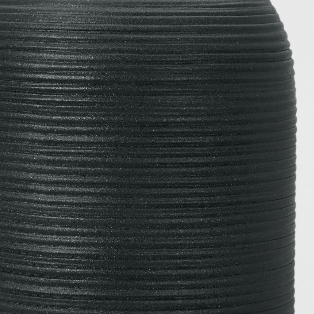 Fanny Small Table Lamp Rough Black Ceramic Bulbs Inc