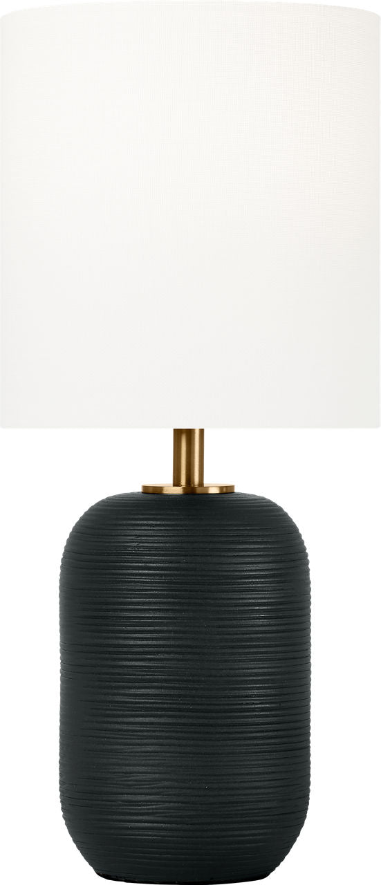 Fanny Small Table Lamp Rough Black Ceramic Bulbs Inc