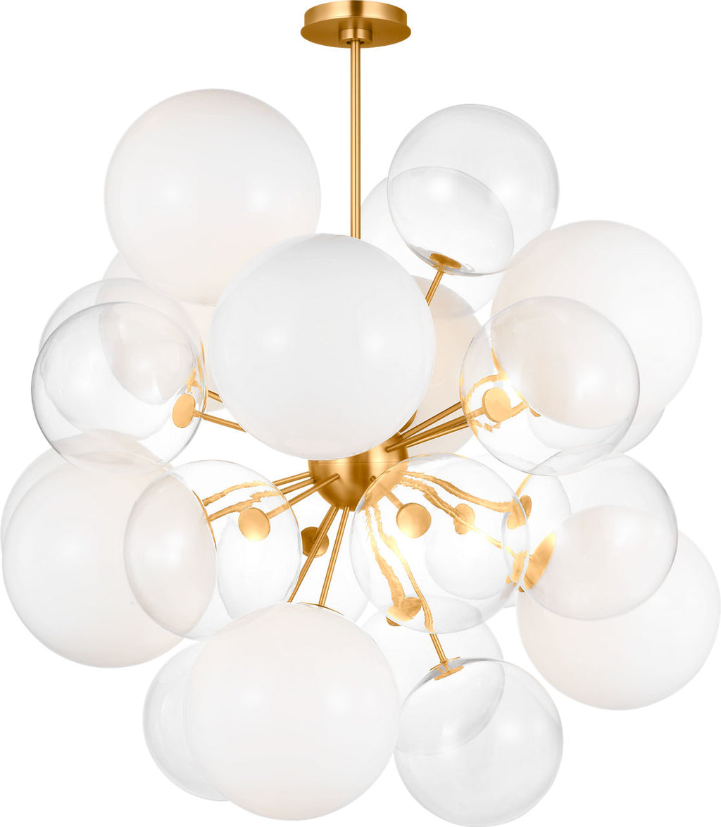 Aria Large Chandelier Burnished Brass