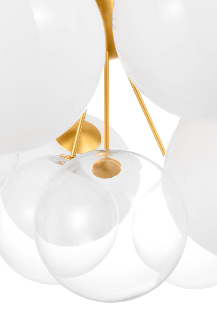 Aria Large Chandelier Burnished Brass