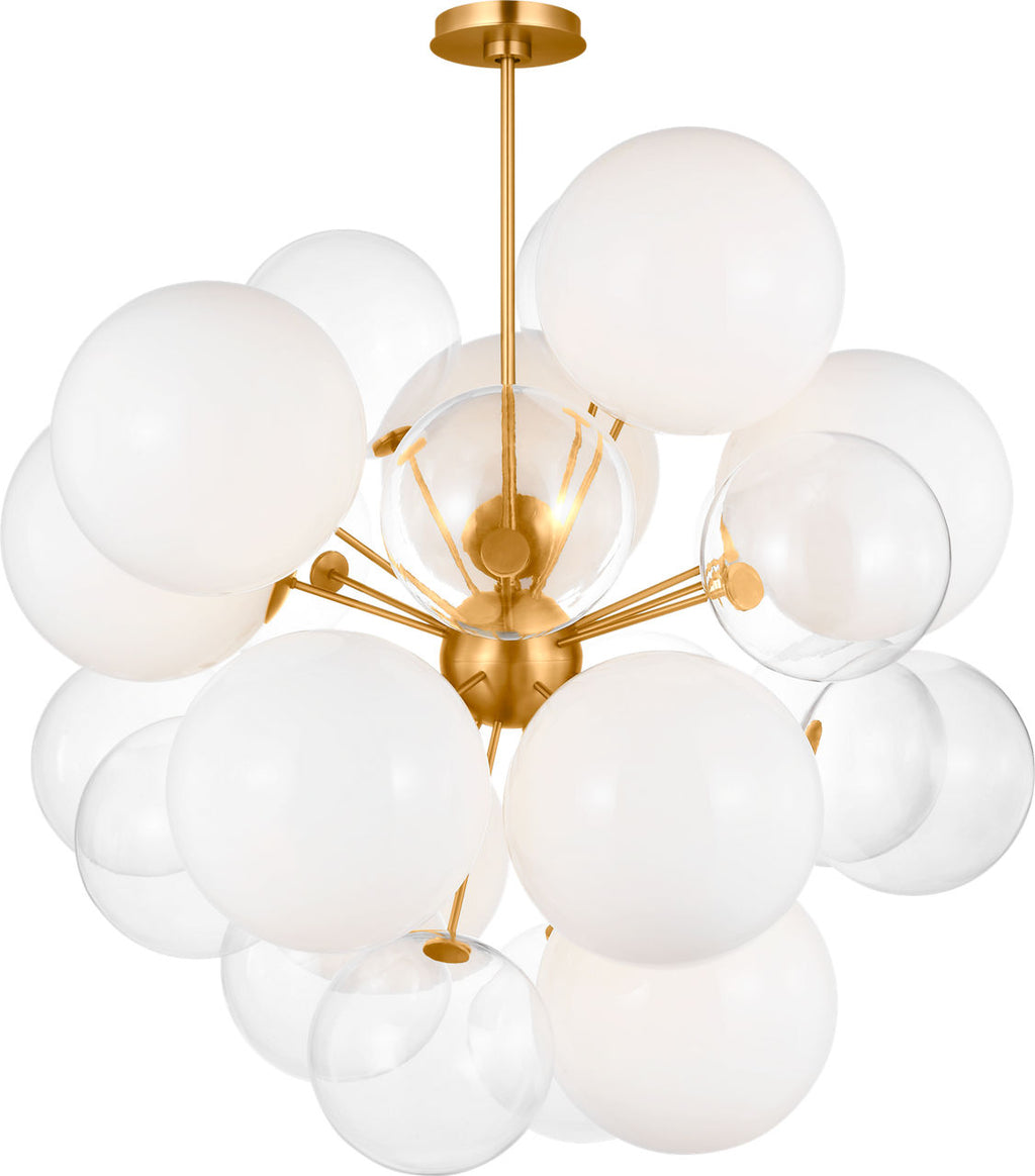 Aria Large Chandelier Burnished Brass