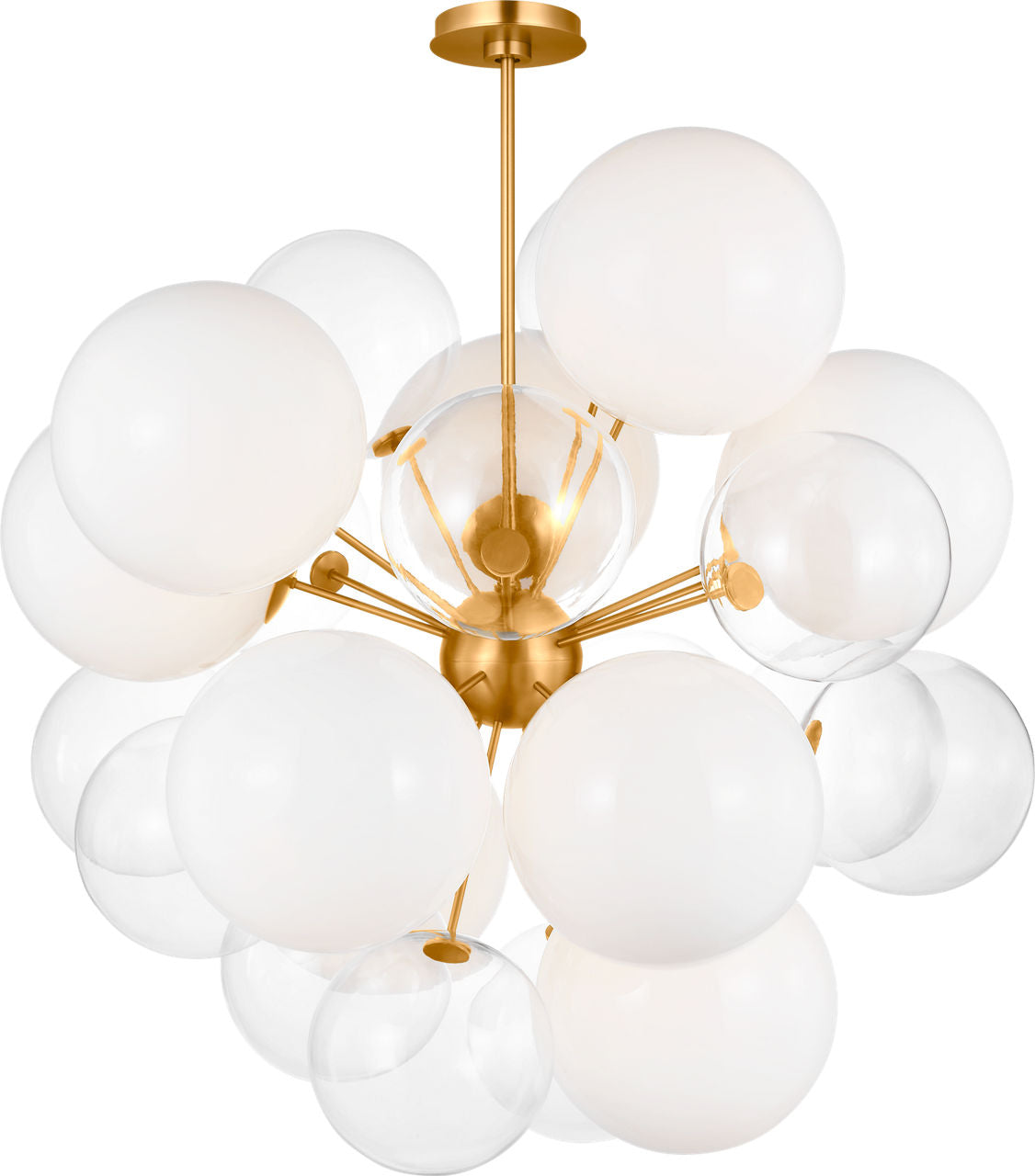 Aria Large Chandelier Burnished Brass
