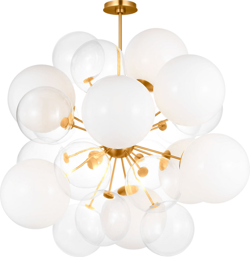 Aria Large Chandelier Burnished Brass