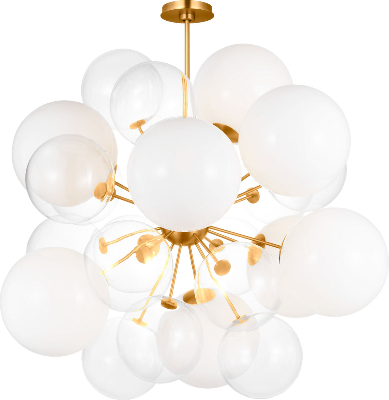 Aria Large Chandelier Burnished Brass
