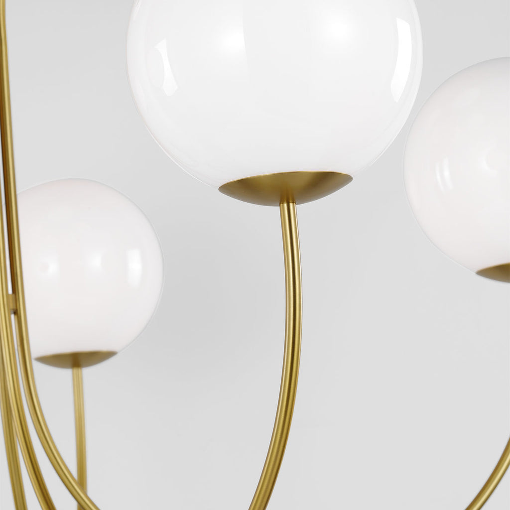 Noemie Large Chandelier Burnished Brass