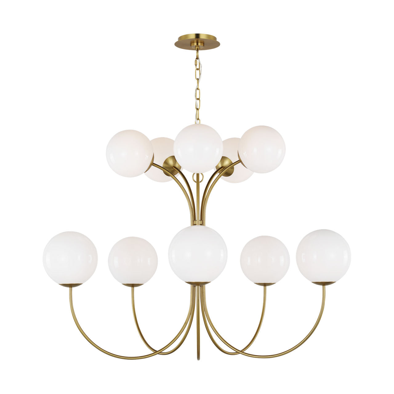 Noemie Large Chandelier Burnished Brass