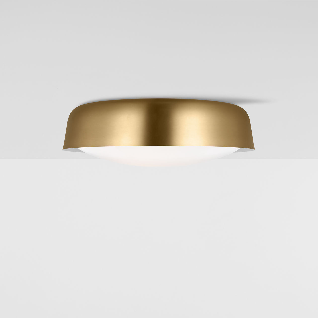 Draper Large Flush Mount Burnished Brass