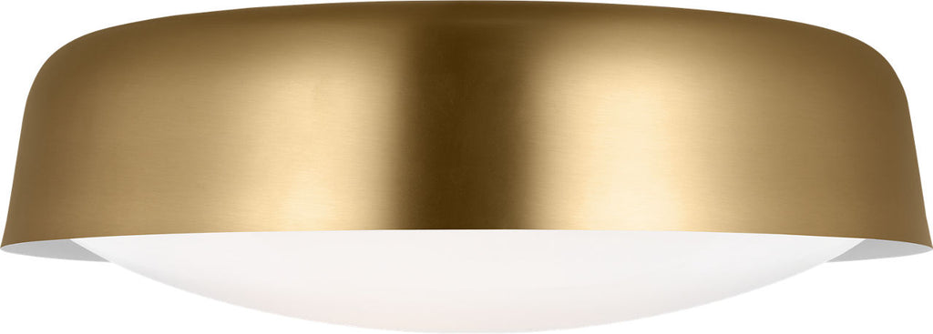 Draper Large Flush Mount Burnished Brass