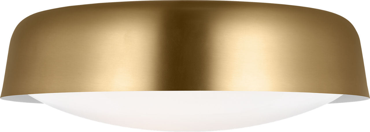 Draper Large Flush Mount Burnished Brass