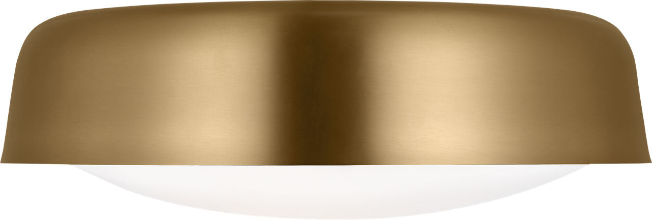 Draper Large Flush Mount Burnished Brass