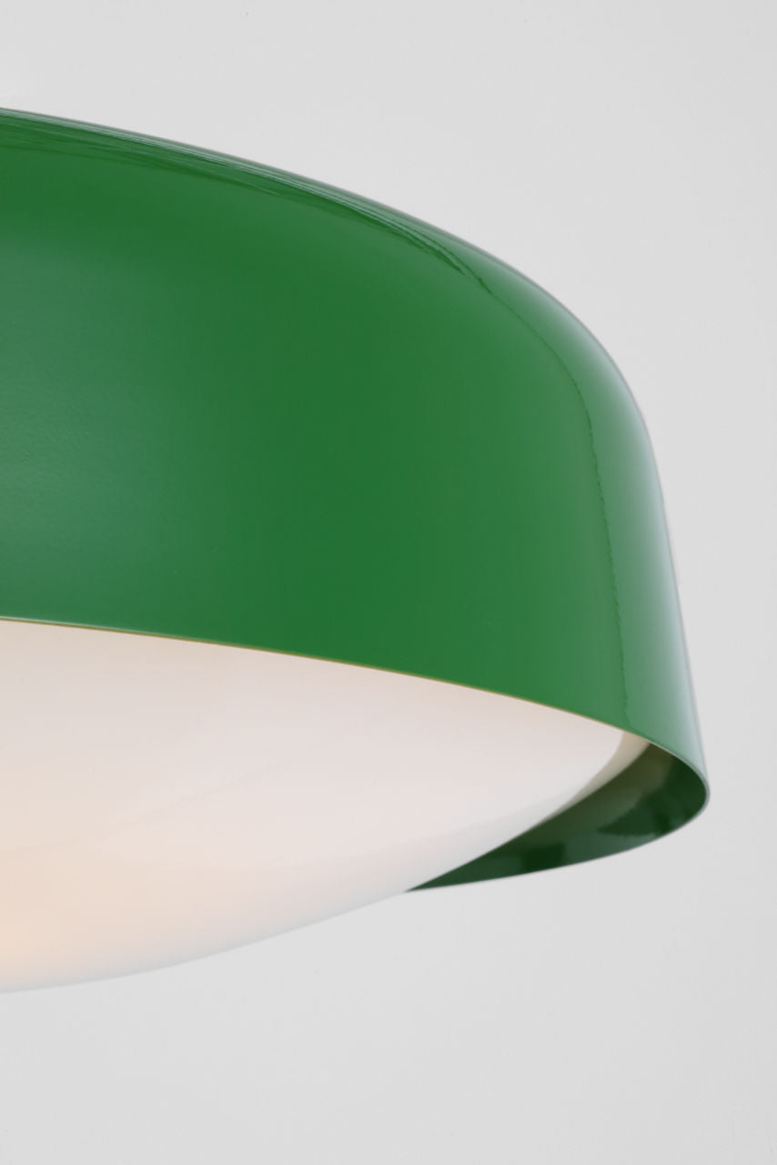 Draper Large Flush Mount Green