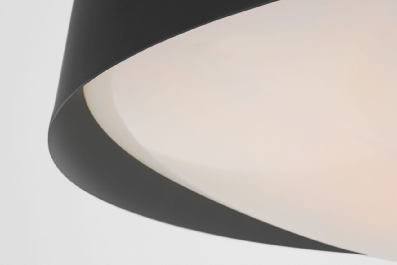 Draper Large Flush Mount Midnight Black