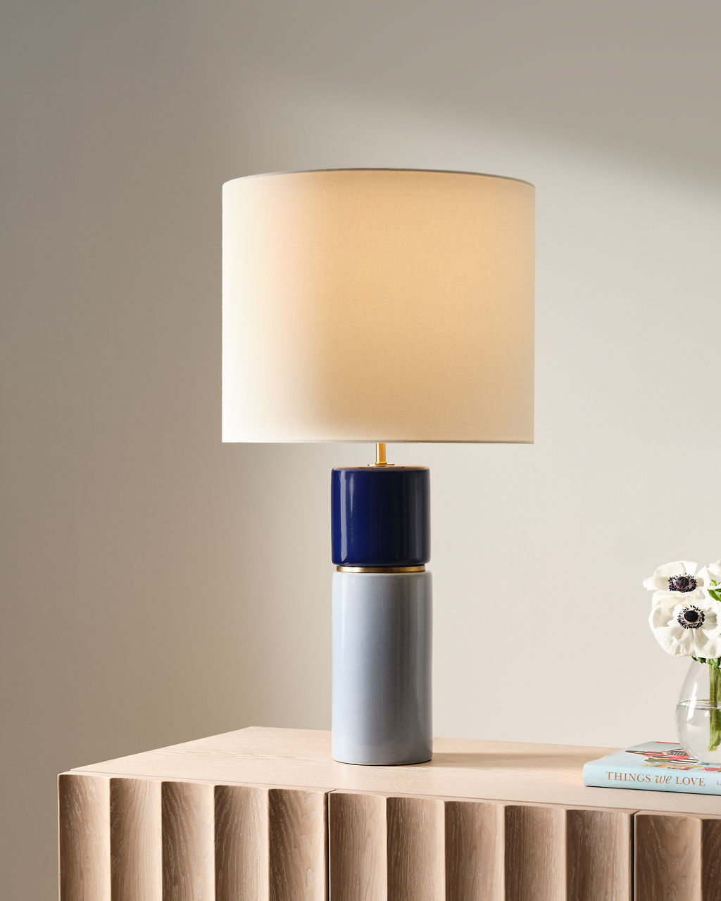 Cade Large Table Lamp Polar Blue Bulbs Inc