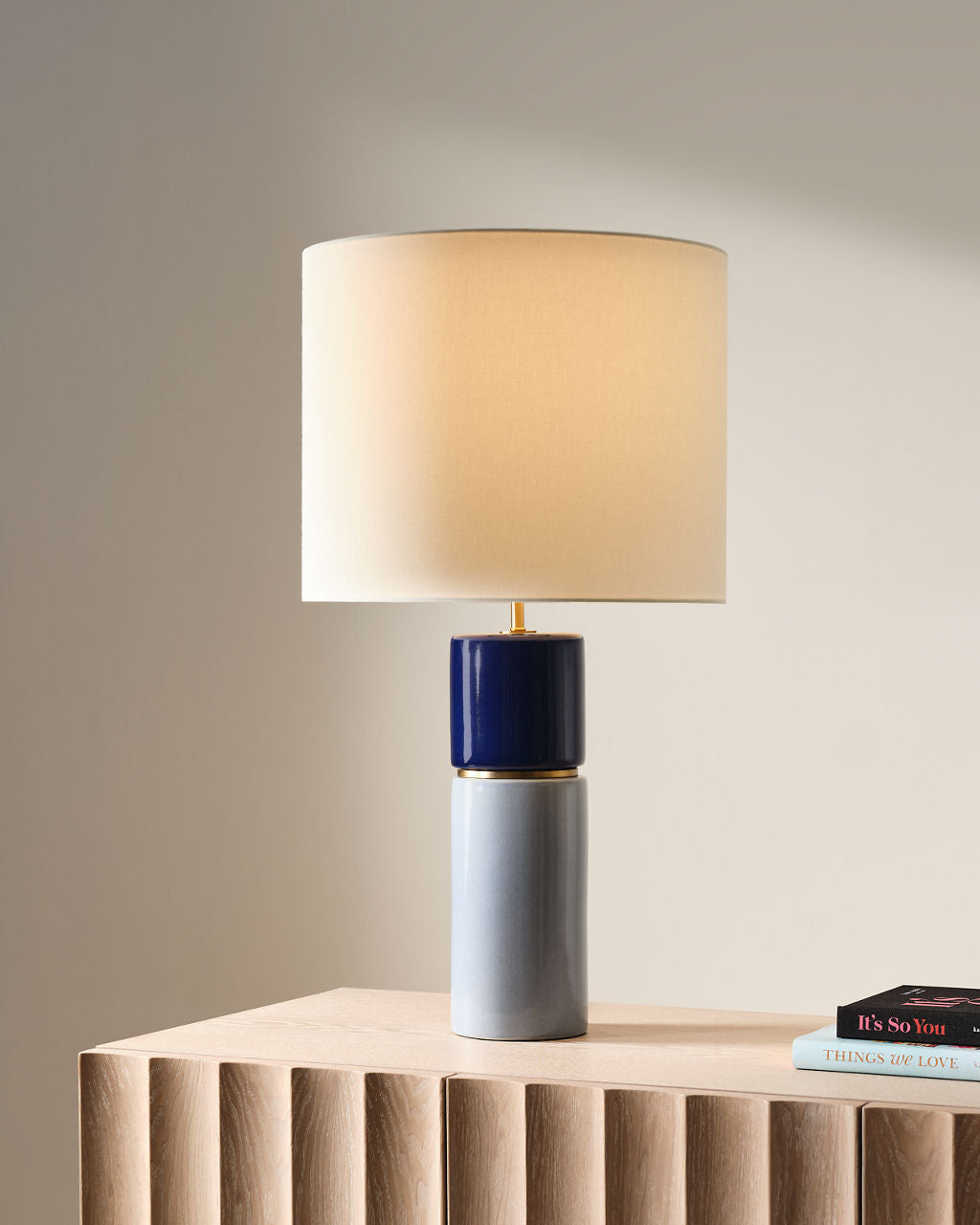 Cade Large Table Lamp Polar Blue Bulbs Inc