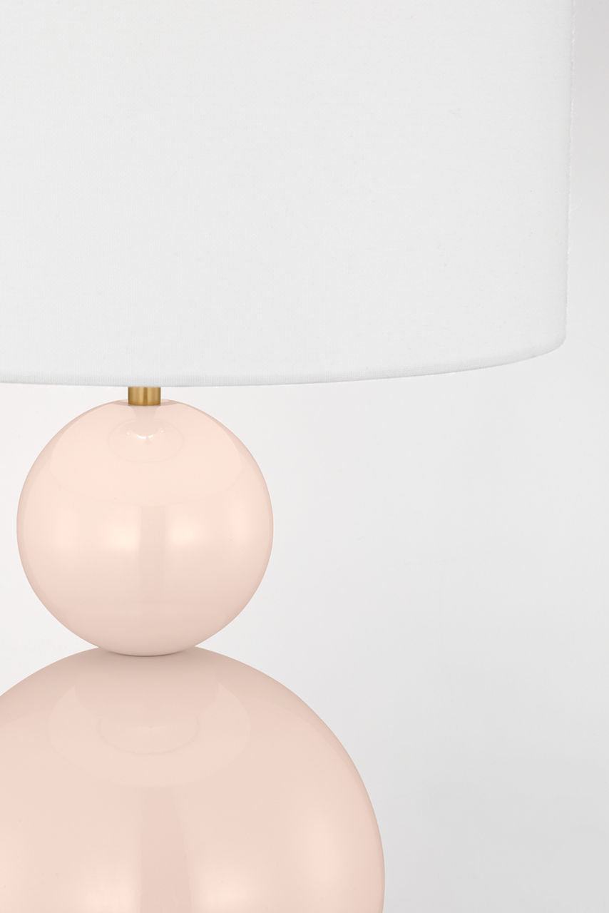 Suki Medium Table Lamp Blush Bulbs Inc