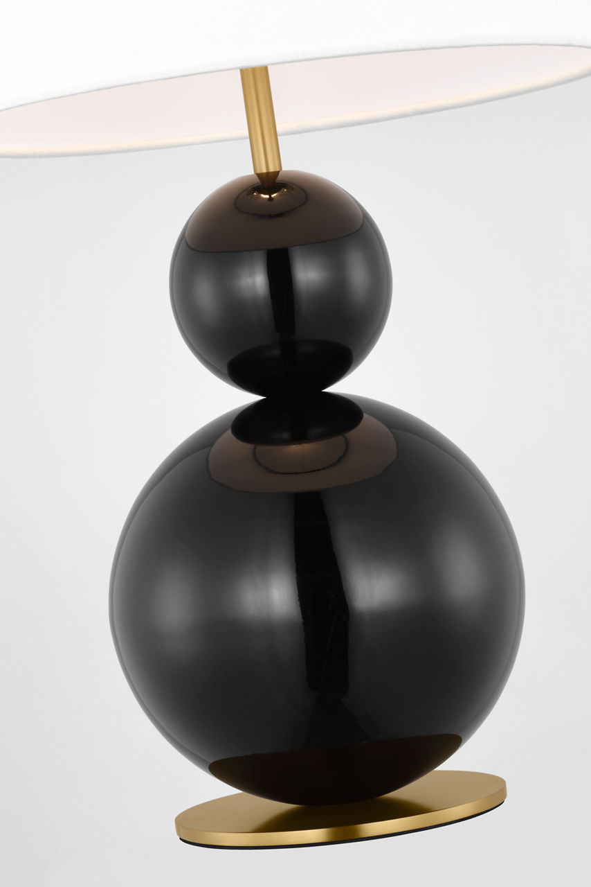 Suki Medium Table Lamp Gloss Black Bulbs Inc