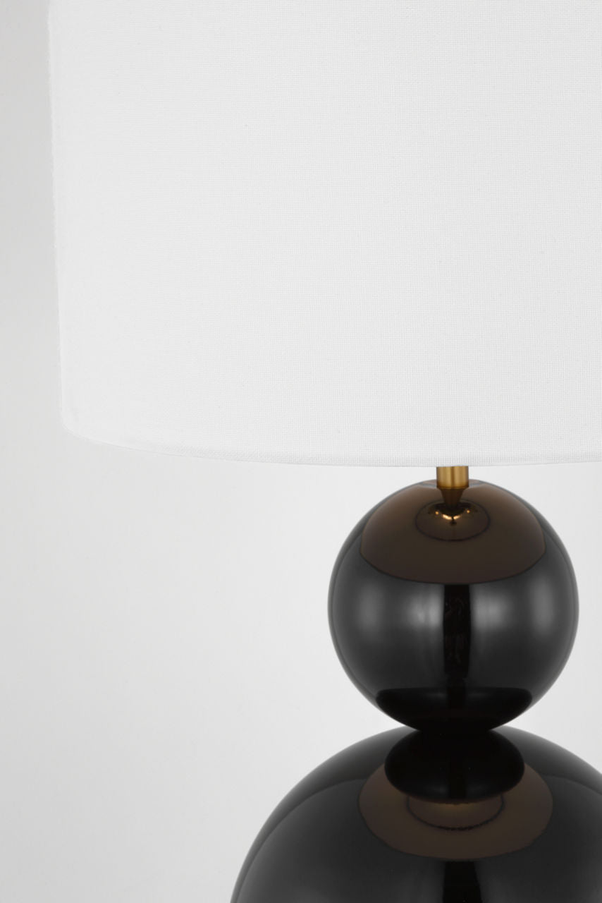 Suki Medium Table Lamp Gloss Black Bulbs Inc