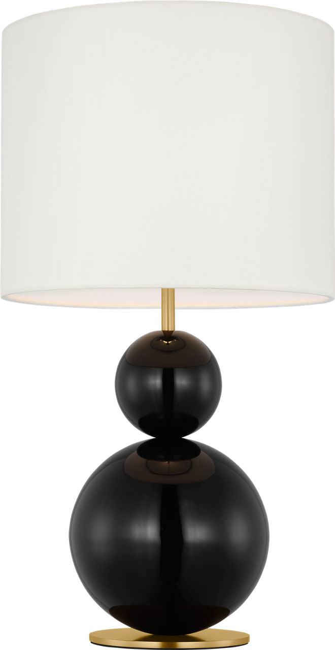 Suki Medium Table Lamp Gloss Black Bulbs Inc