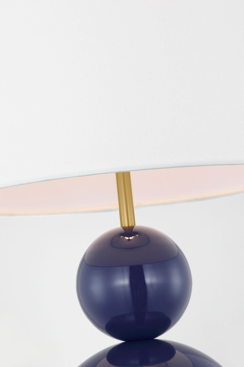 Suki Medium Table Lamp Navy Bulbs Inc