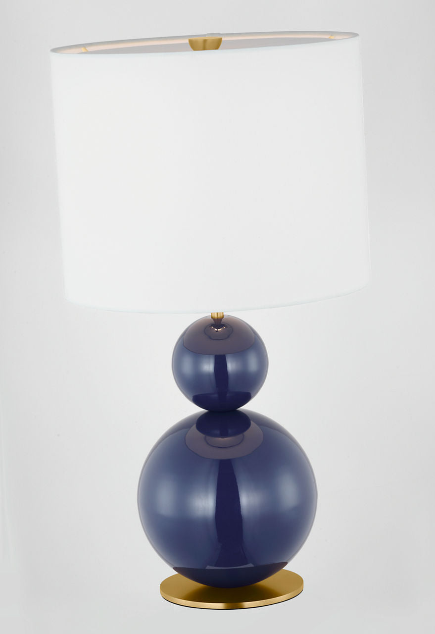 Suki Medium Table Lamp Navy Bulbs Inc