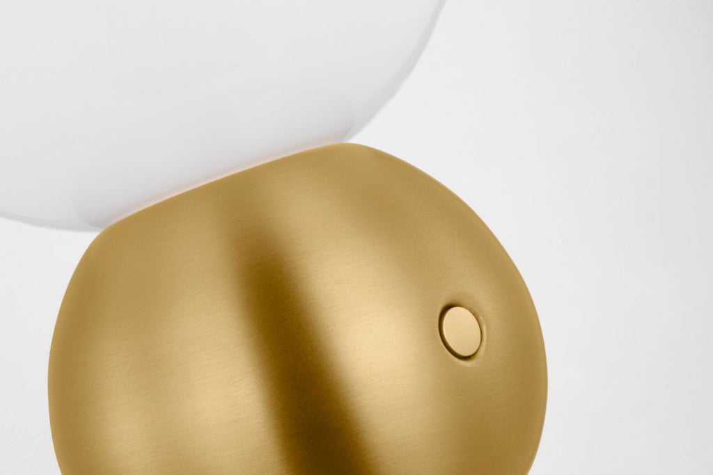 Suki Rechargeable Mini Table Lamp Burnished Brass Bulbs Inc