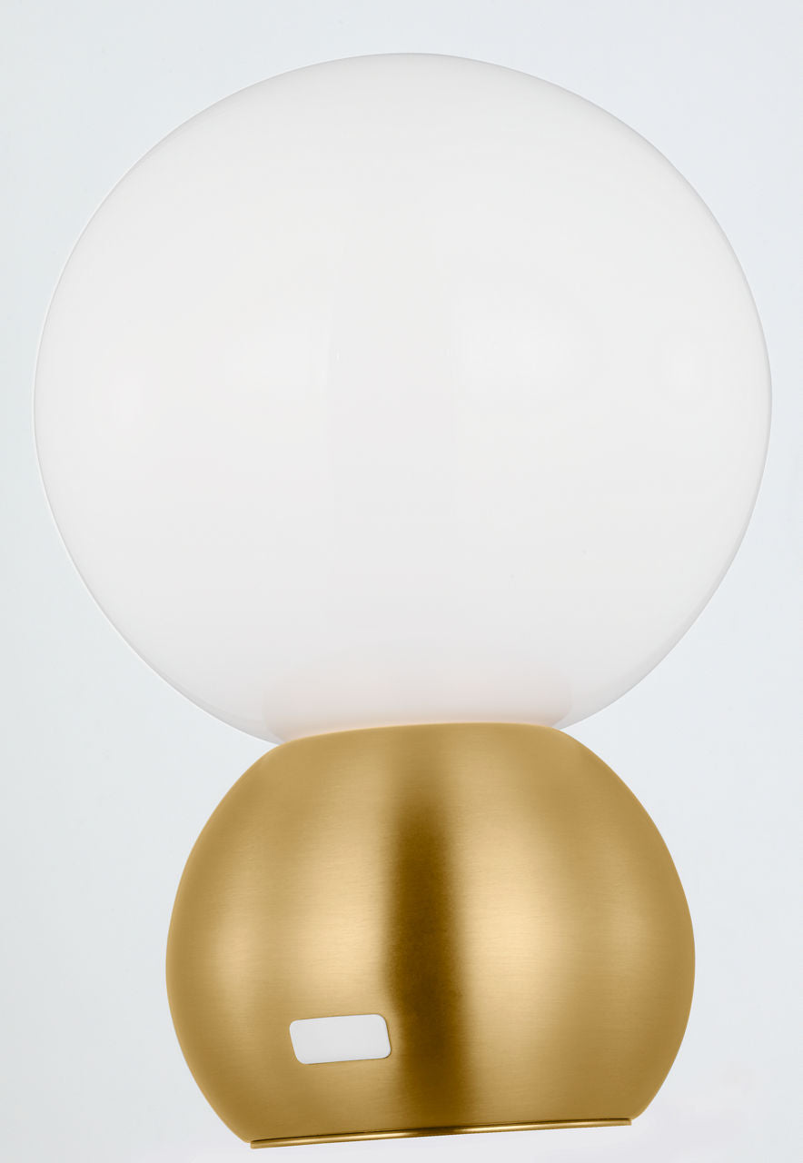 Suki Rechargeable Mini Table Lamp Burnished Brass Bulbs Inc