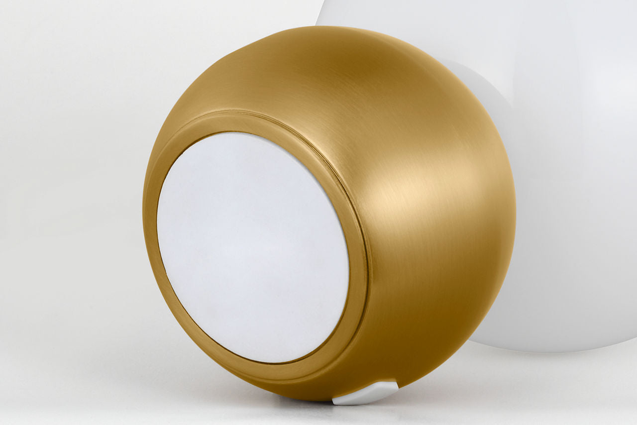 Suki Rechargeable Mini Table Lamp Burnished Brass Bulbs Inc