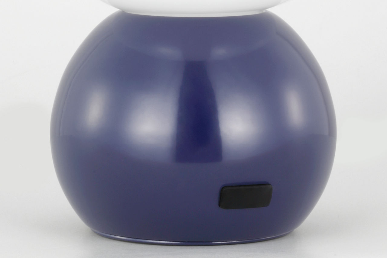 Suki Rechargeable Mini Table Lamp Navy Bulbs Inc