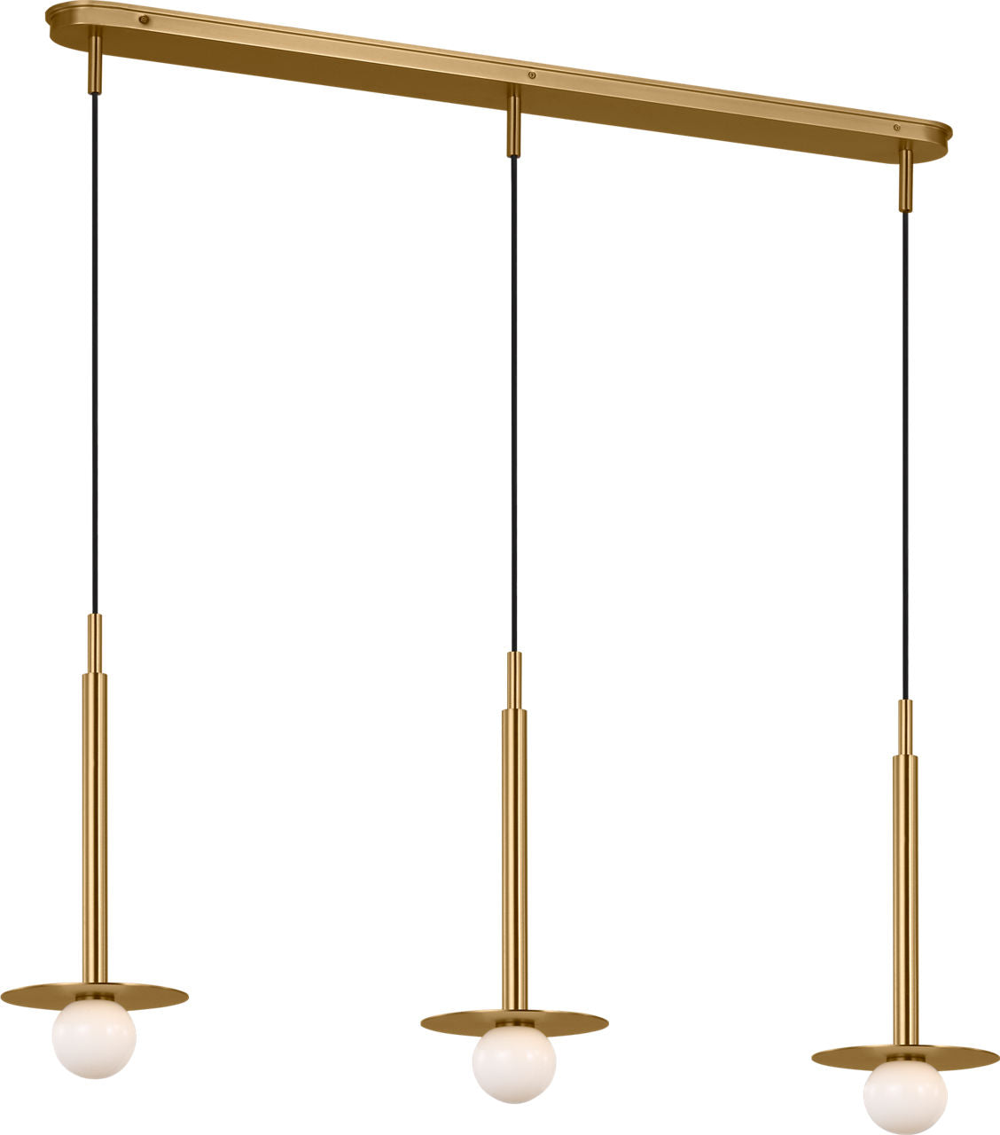 Nodes Small Linear Pendant Burnished Brass