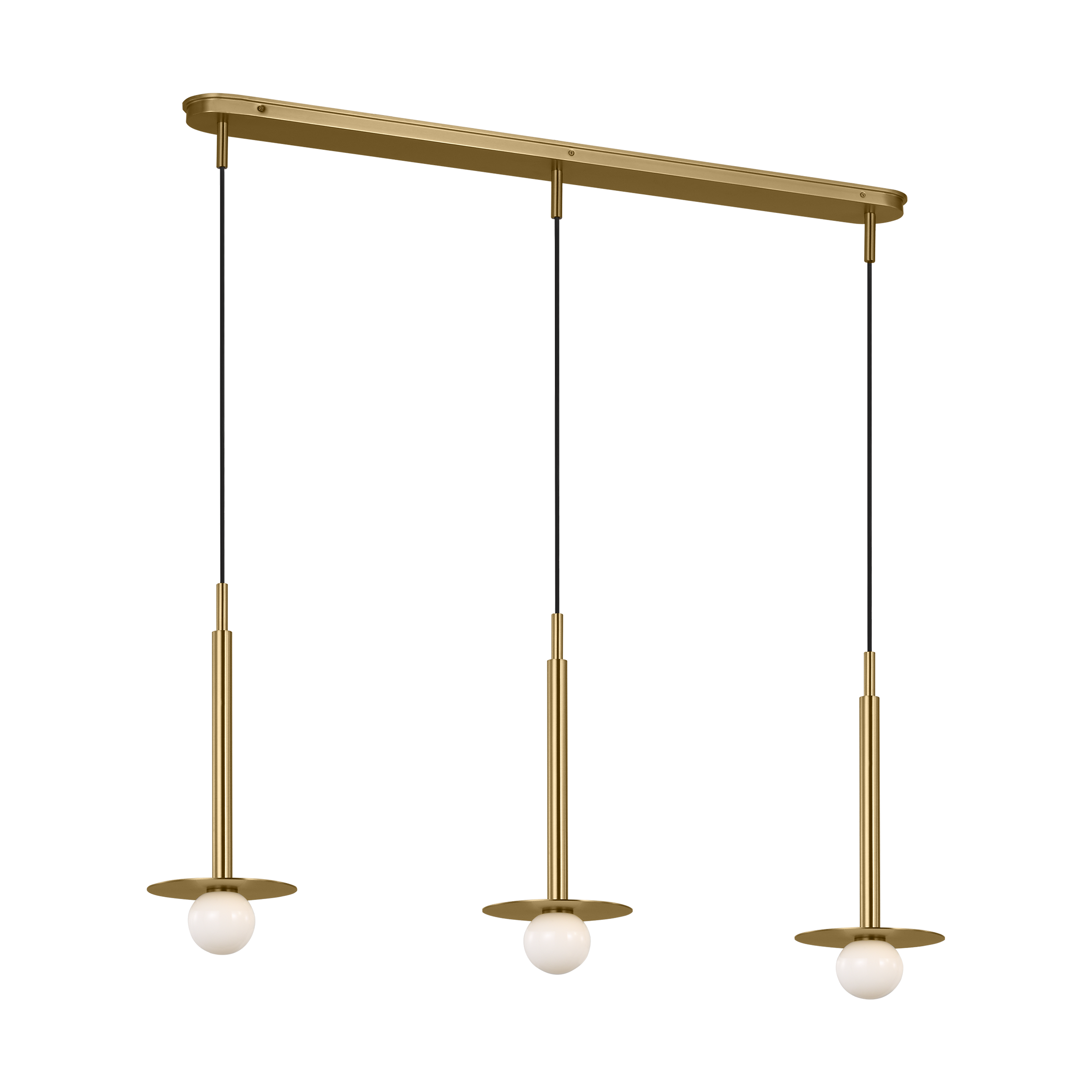Nodes Small Linear Pendant Burnished Brass