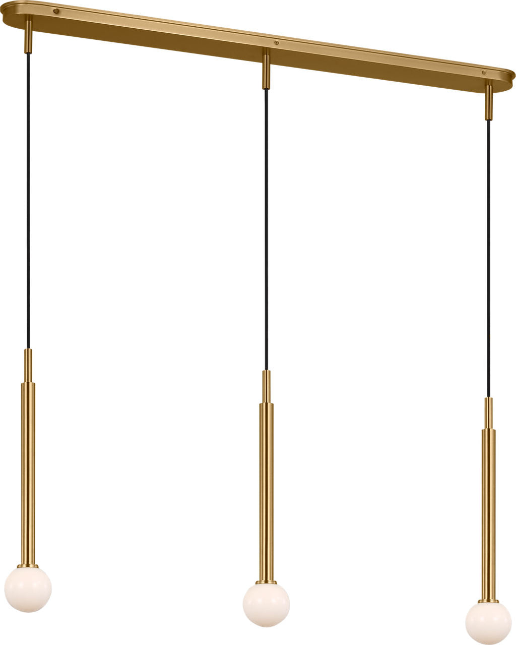 Nodes Small Linear Pendant Burnished Brass