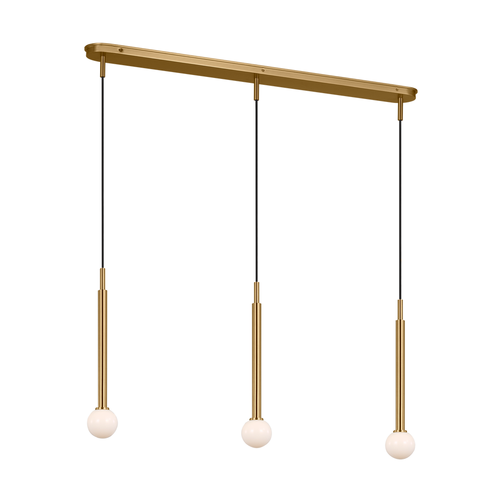 Nodes Small Linear Pendant Burnished Brass