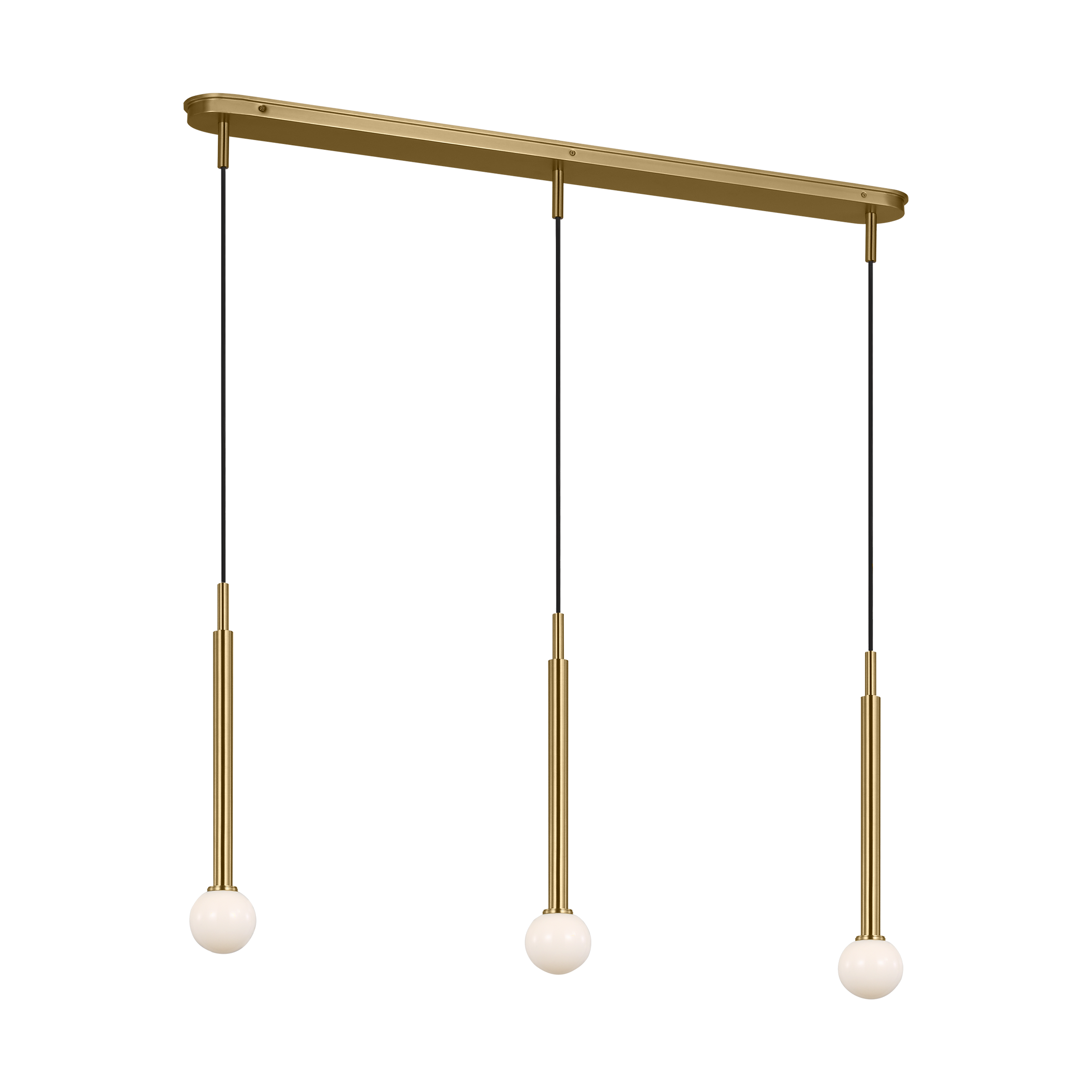 Nodes Small Linear Pendant Burnished Brass