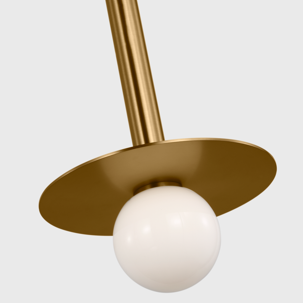 Nodes Small Linear Pendant Burnished Brass