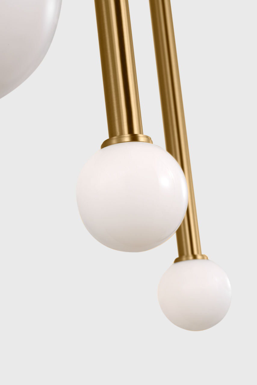 Nodes Small Linear Pendant Burnished Brass