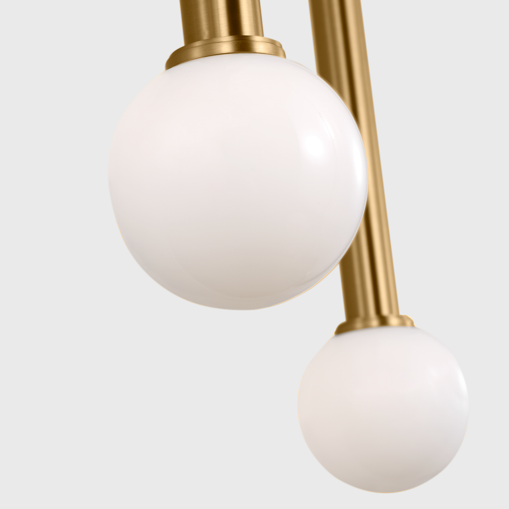 Nodes Small Linear Pendant Burnished Brass