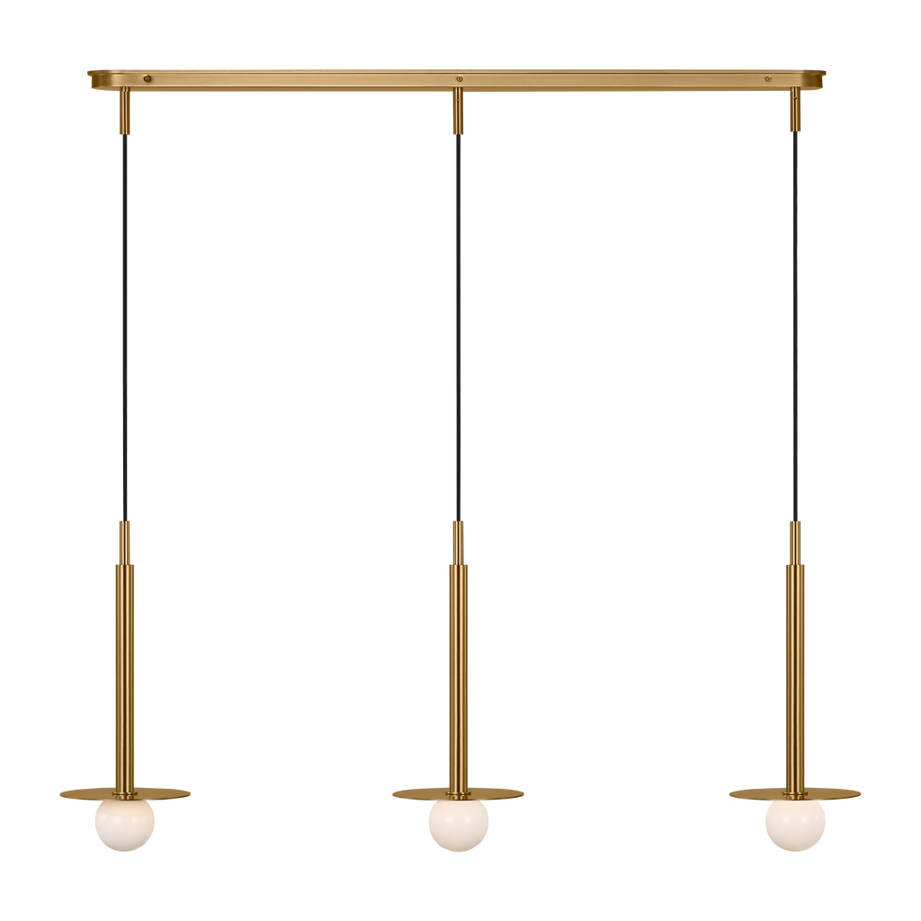 Nodes Small Linear Pendant Burnished Brass