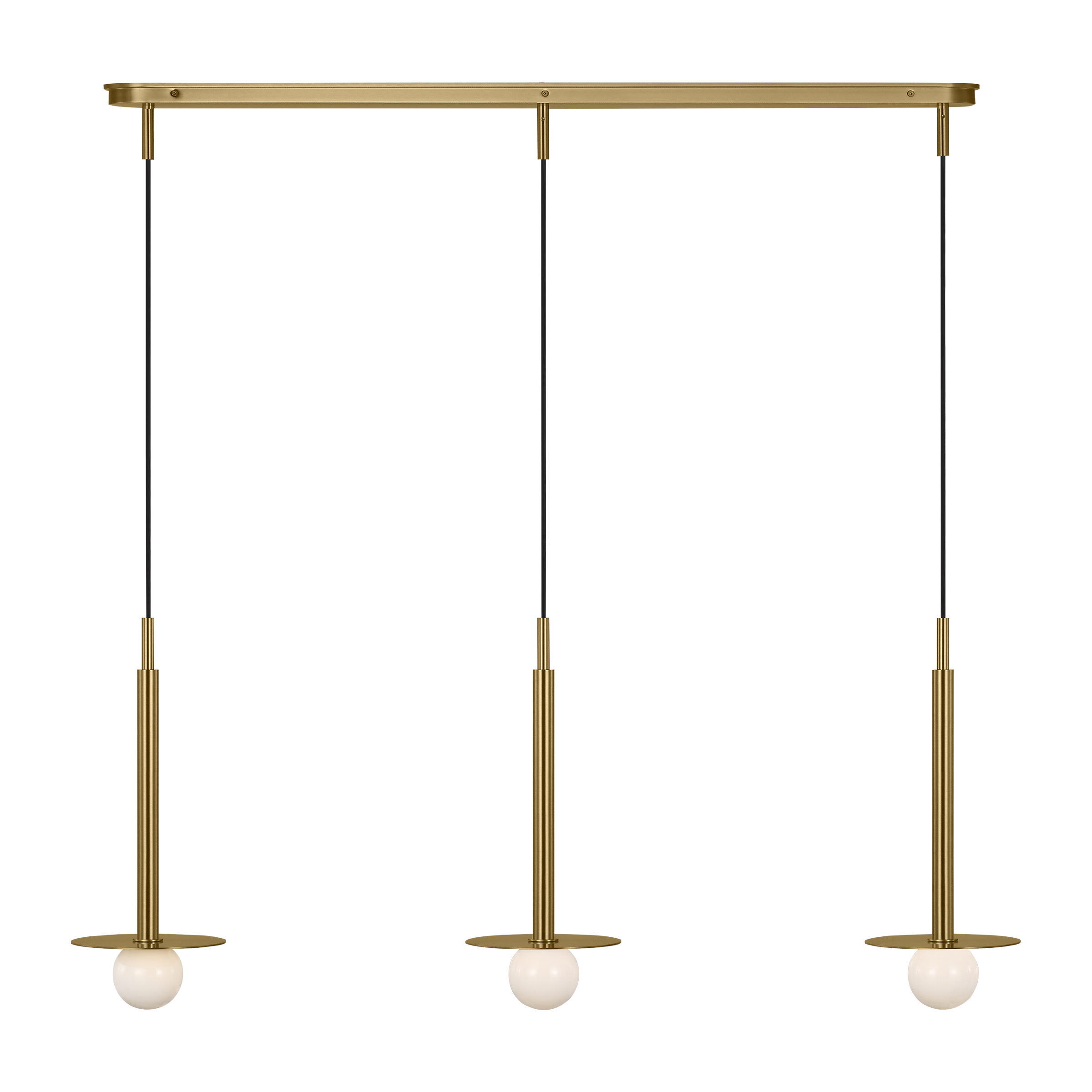 Nodes Small Linear Pendant Burnished Brass