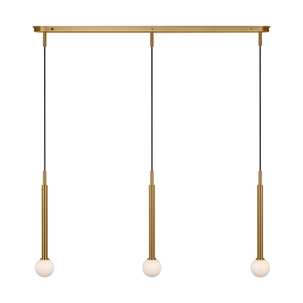 Nodes Small Linear Pendant Burnished Brass