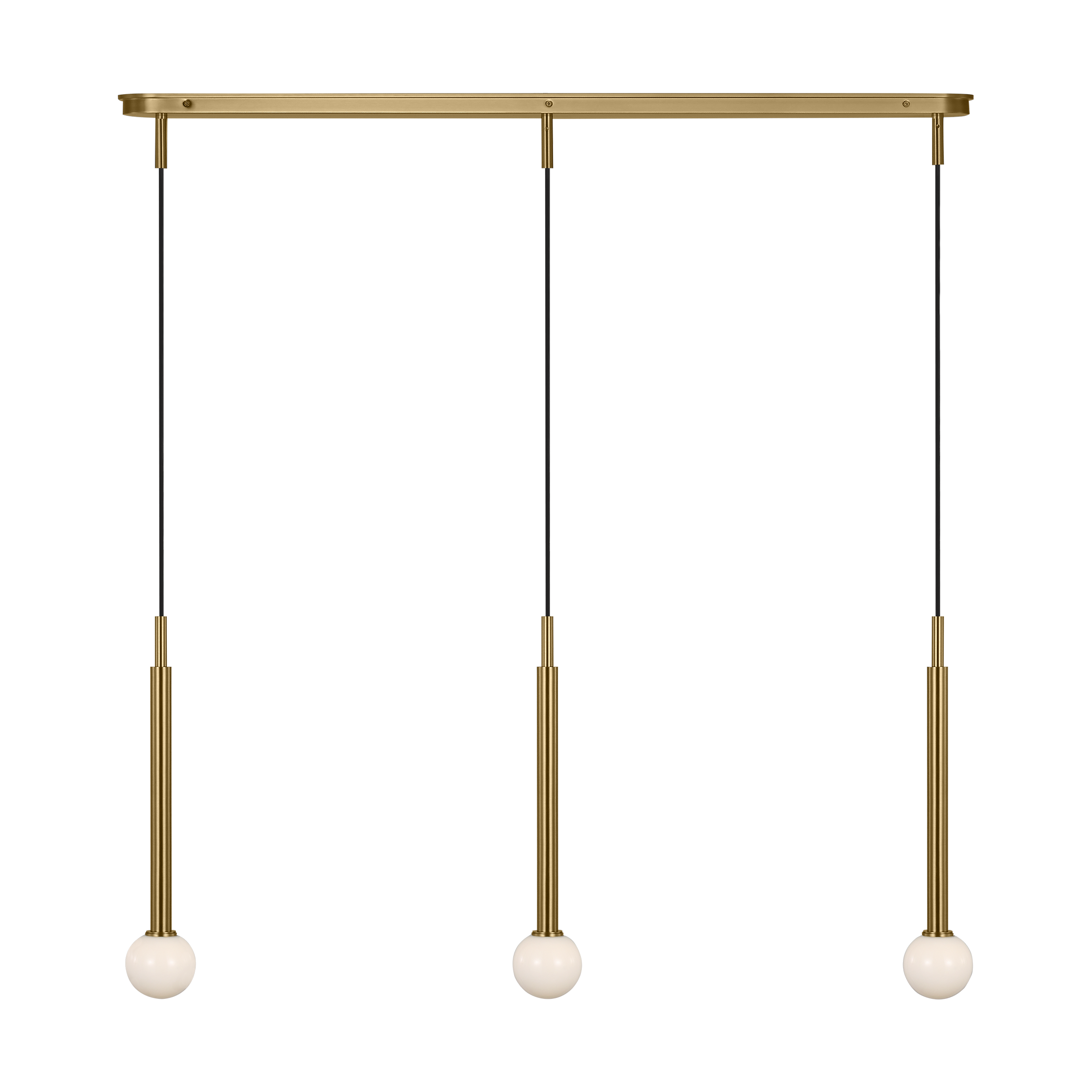 Nodes Small Linear Pendant Burnished Brass