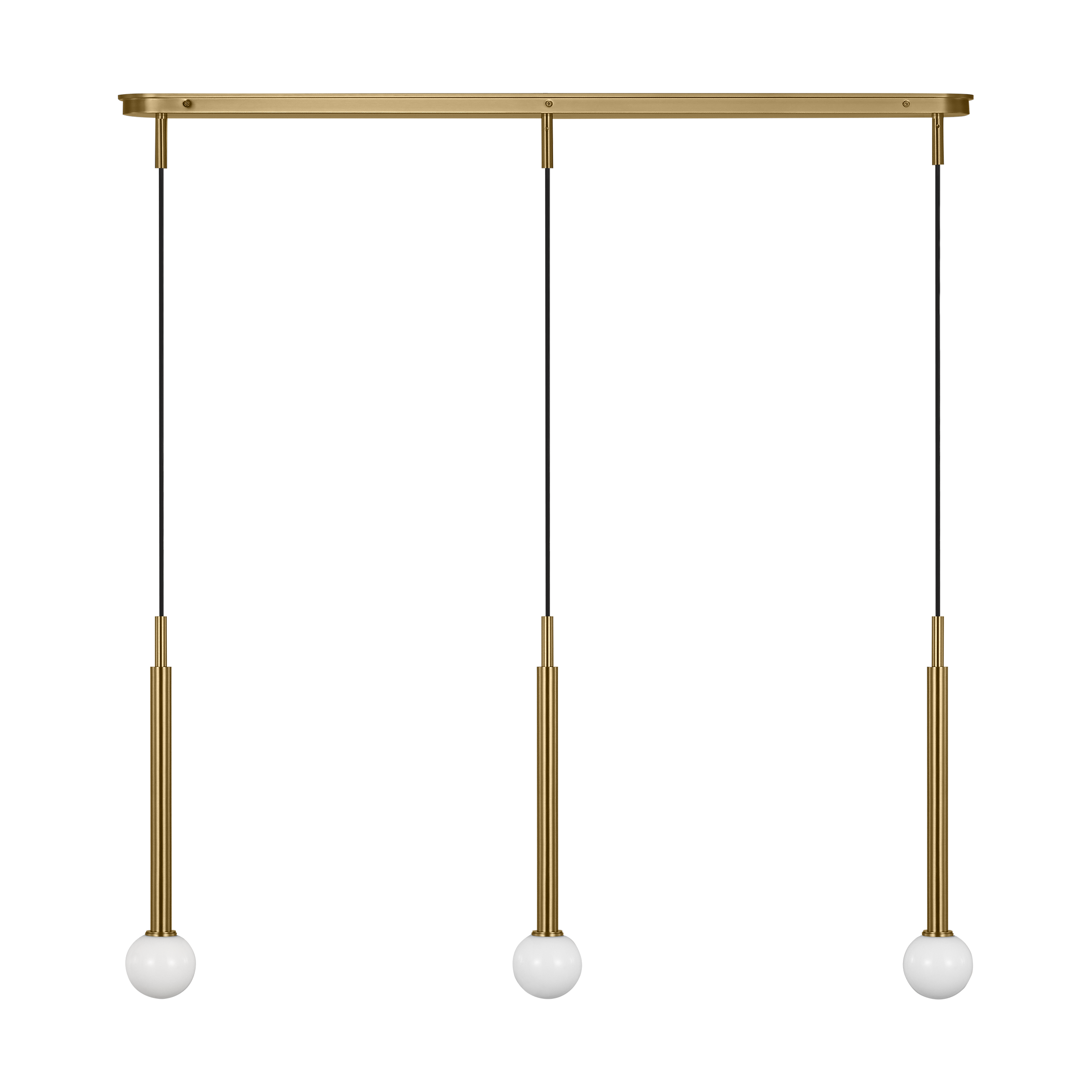 Nodes Small Linear Pendant Burnished Brass