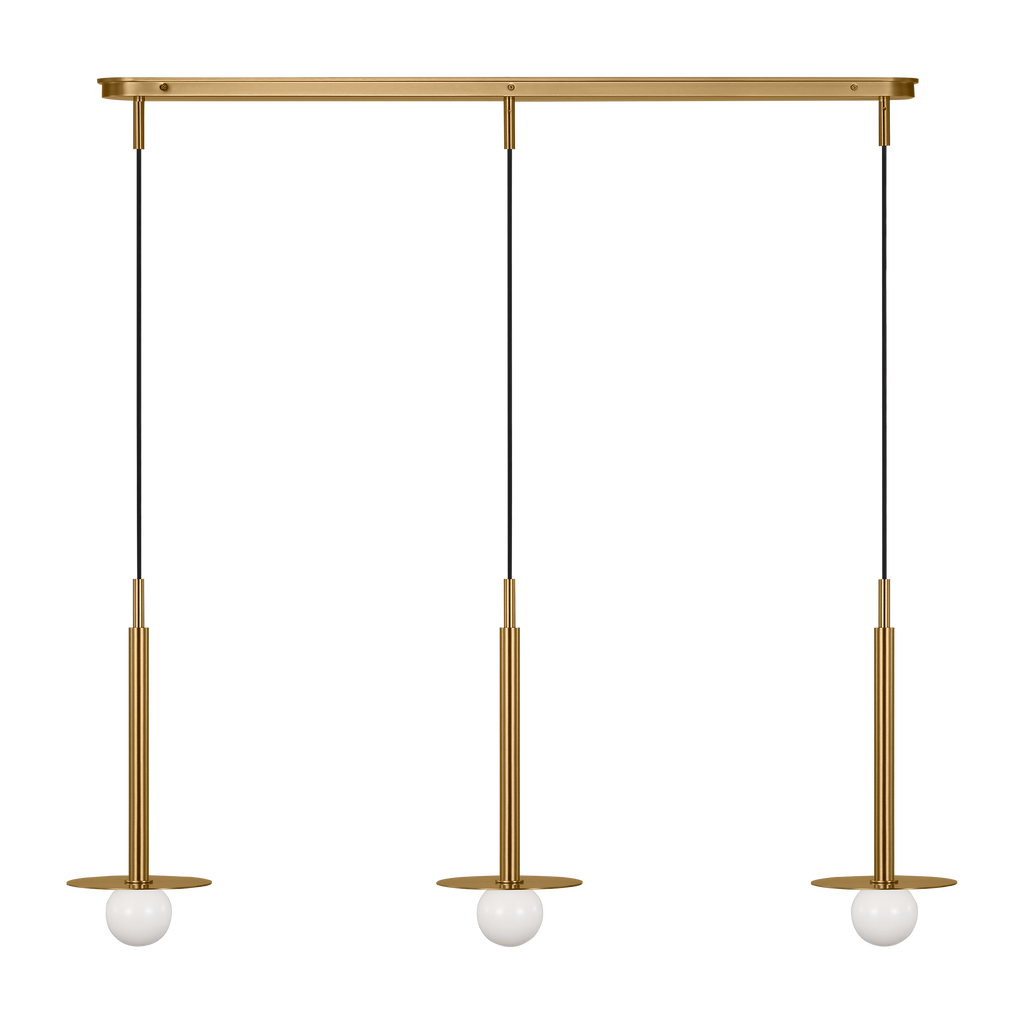Nodes Small Linear Pendant Burnished Brass