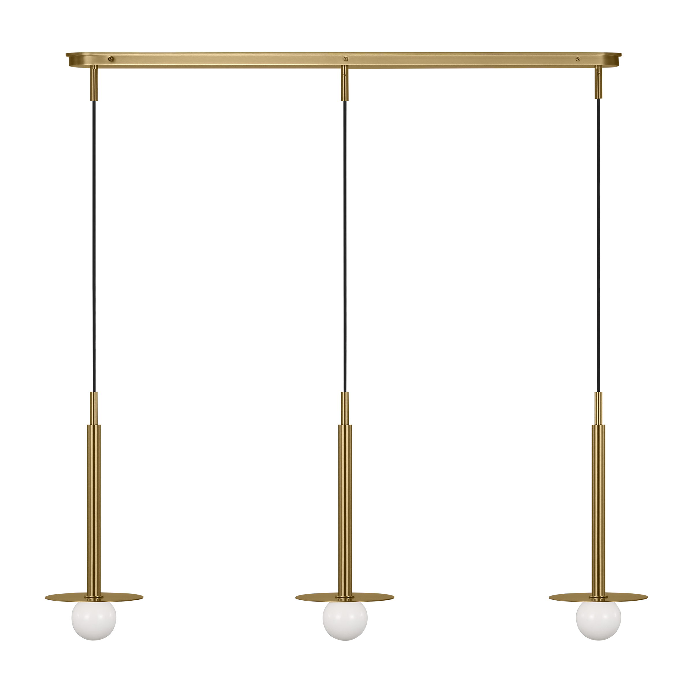 Nodes Small Linear Pendant Burnished Brass